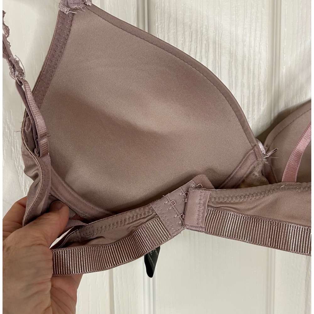 Nanette Lepore Bra‎ 38C Lace Trim Underwire Padded Taupe - Picture 7 of 11